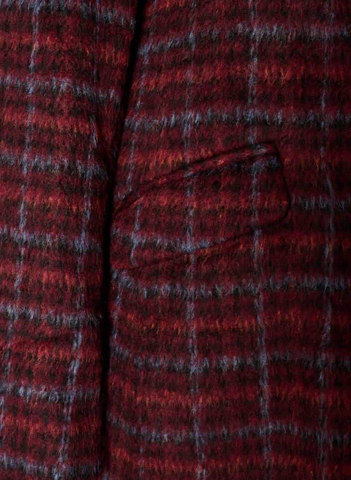 Prosty plaszcz z kieszeniami, Czerwony, Packshot image number 3