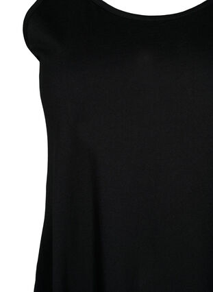 Trapezowa sukienka z bawelny bez rekawów, Black, Packshot image number 2