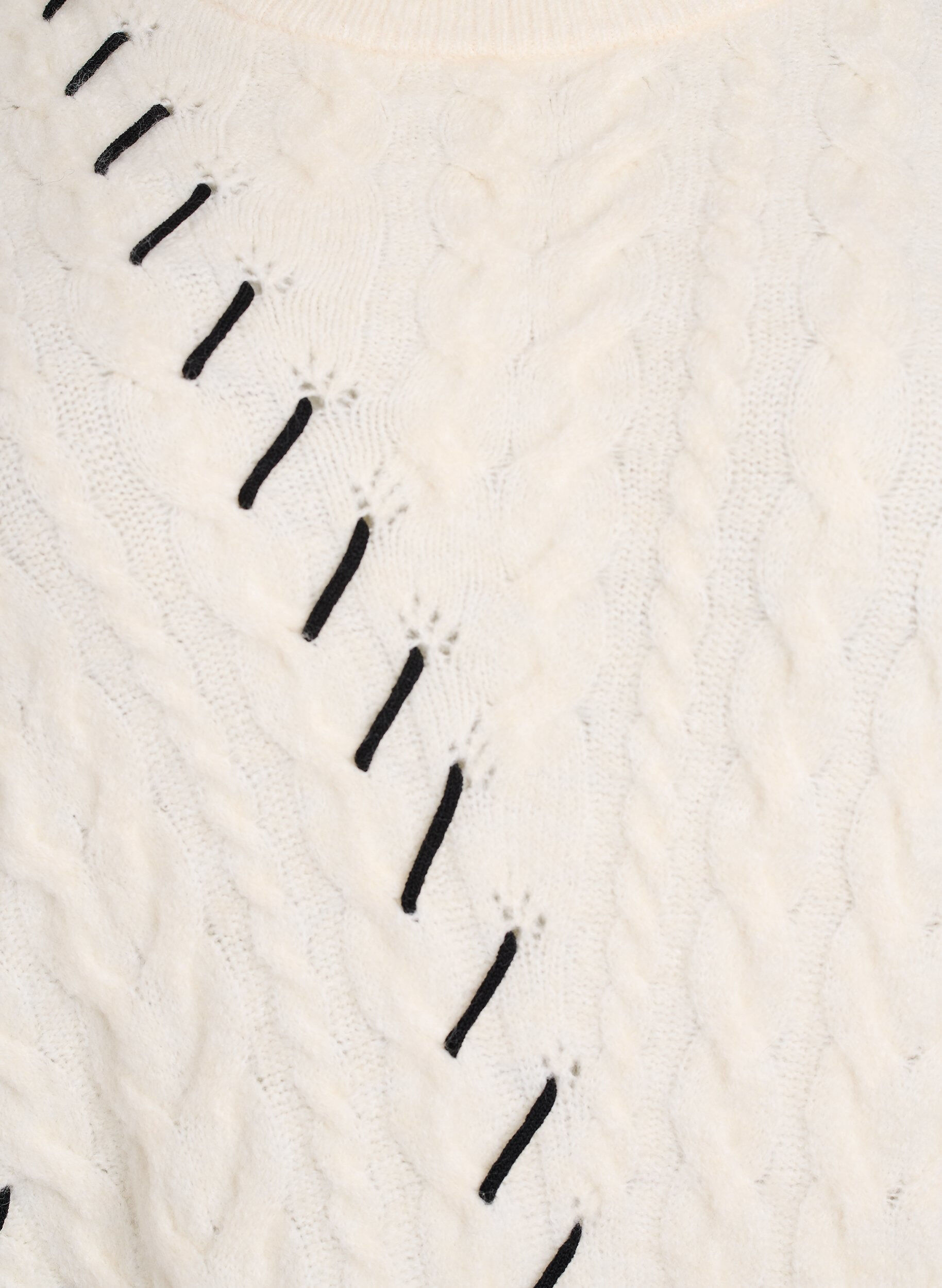 Zizzi Bluzka dzianinowa w warkocze z kontrastowymi detalami, Beżowy, Packshot image number 2