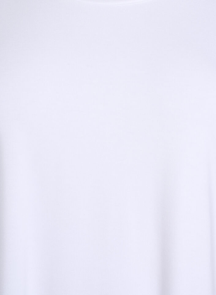Luzna koszulka z okraglym dekoltem, Biały, Packshot image number 2