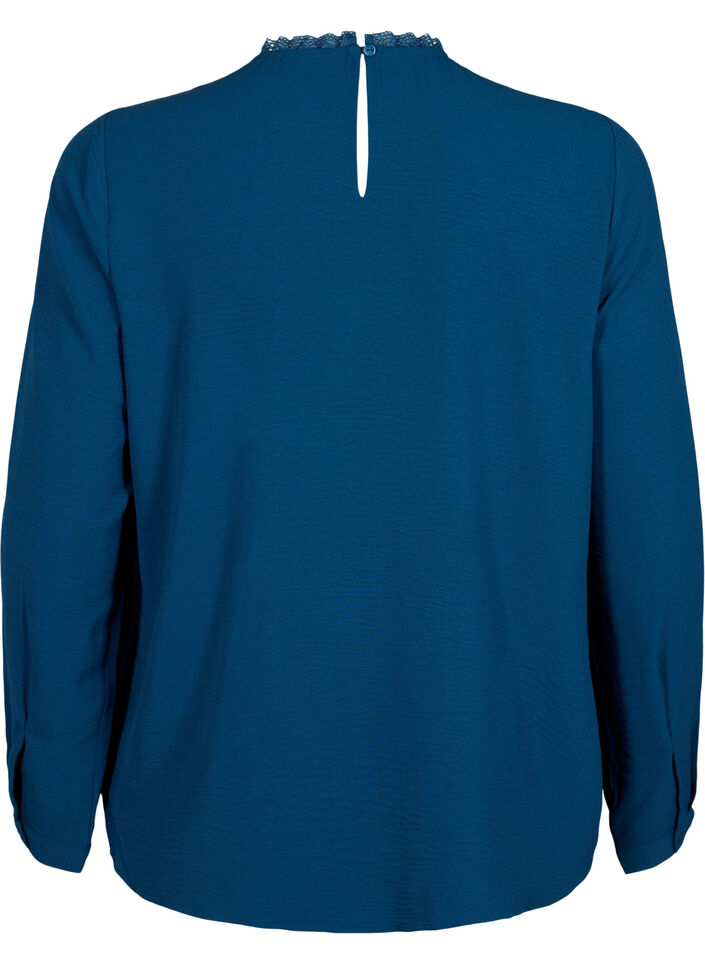 Bluzka z dlugim rekawem i koronkowymi detalami, Titan, Packshot image number 1