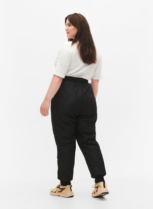 Pikowane spodnie termoaktywne, Black, Model image number 1