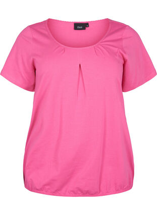Bawelniana koszulka z krótkim rekawem, Shocking Pink, Packshot image number 0