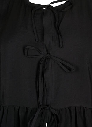 Bluzka z wiskozy z haftem angielskim, Black, Packshot image number 2