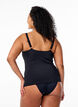 Tankini z drapowaniami, Czarne, Model image number 1
