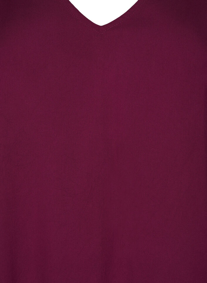 Sukienka plazowa z wiskozy z ozdobnymi ramionami, Czerwony, Packshot image number 2