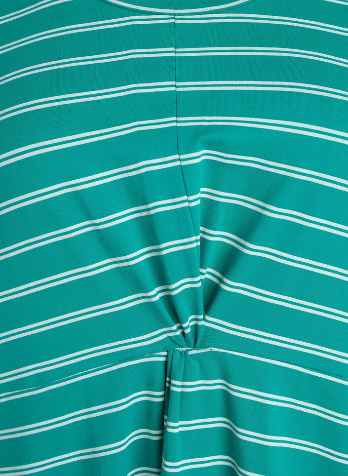 Sukienka bawelniana z efektem skretu, Zielony, Packshot image number 2