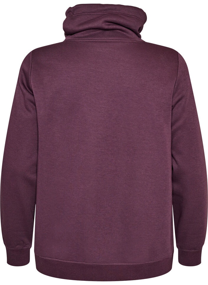 Bluza z wysokim kolnierzem i kieszeniami, Fioletowy, Packshot image number 1
