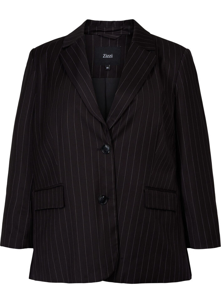 Blezer w prazki, Black W. Pinstripe, Packshot image number 0