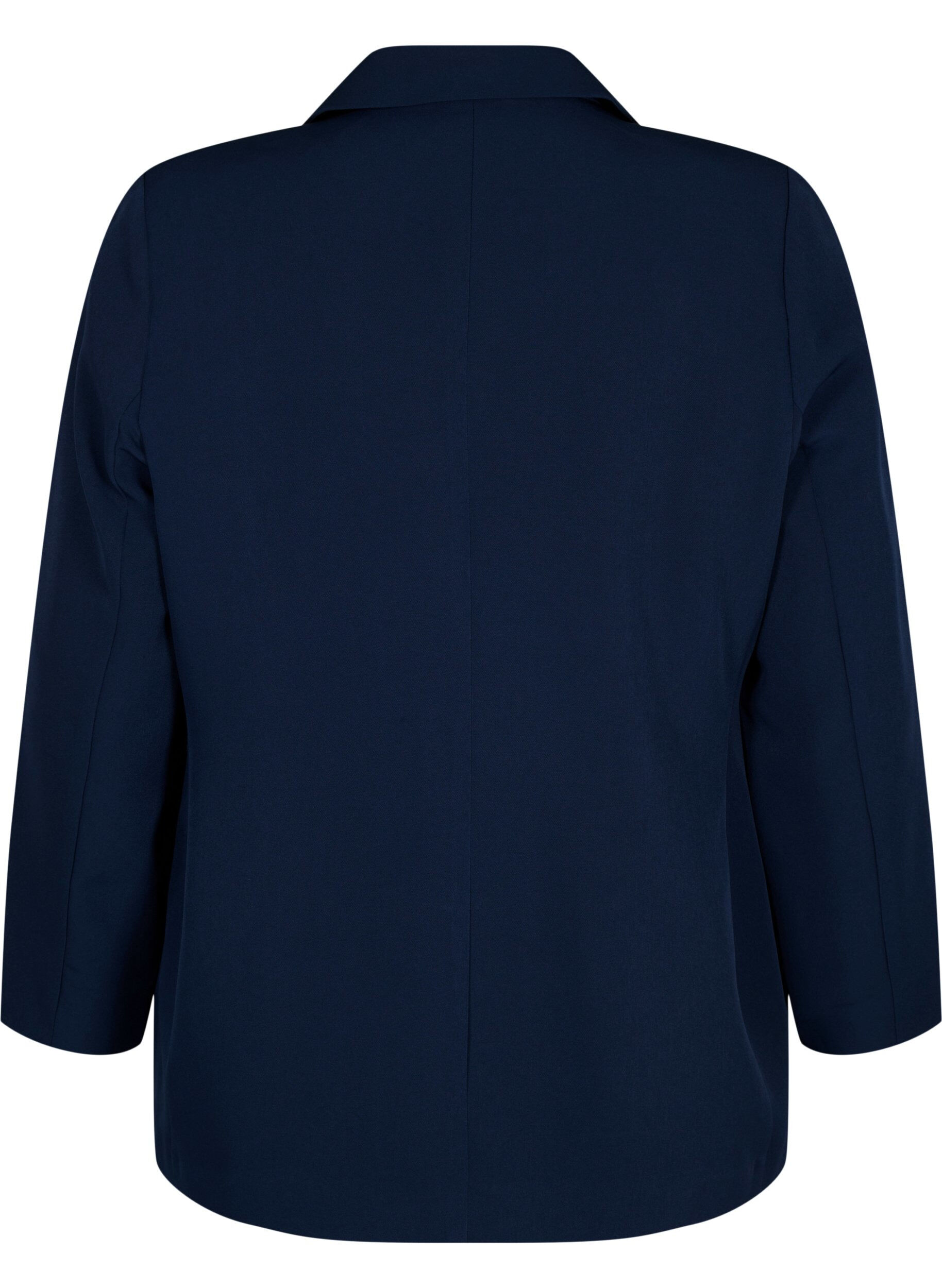Zizzi Klasyczny blezer zapinany na guziki, Navy Blazer, Packshot image number 1