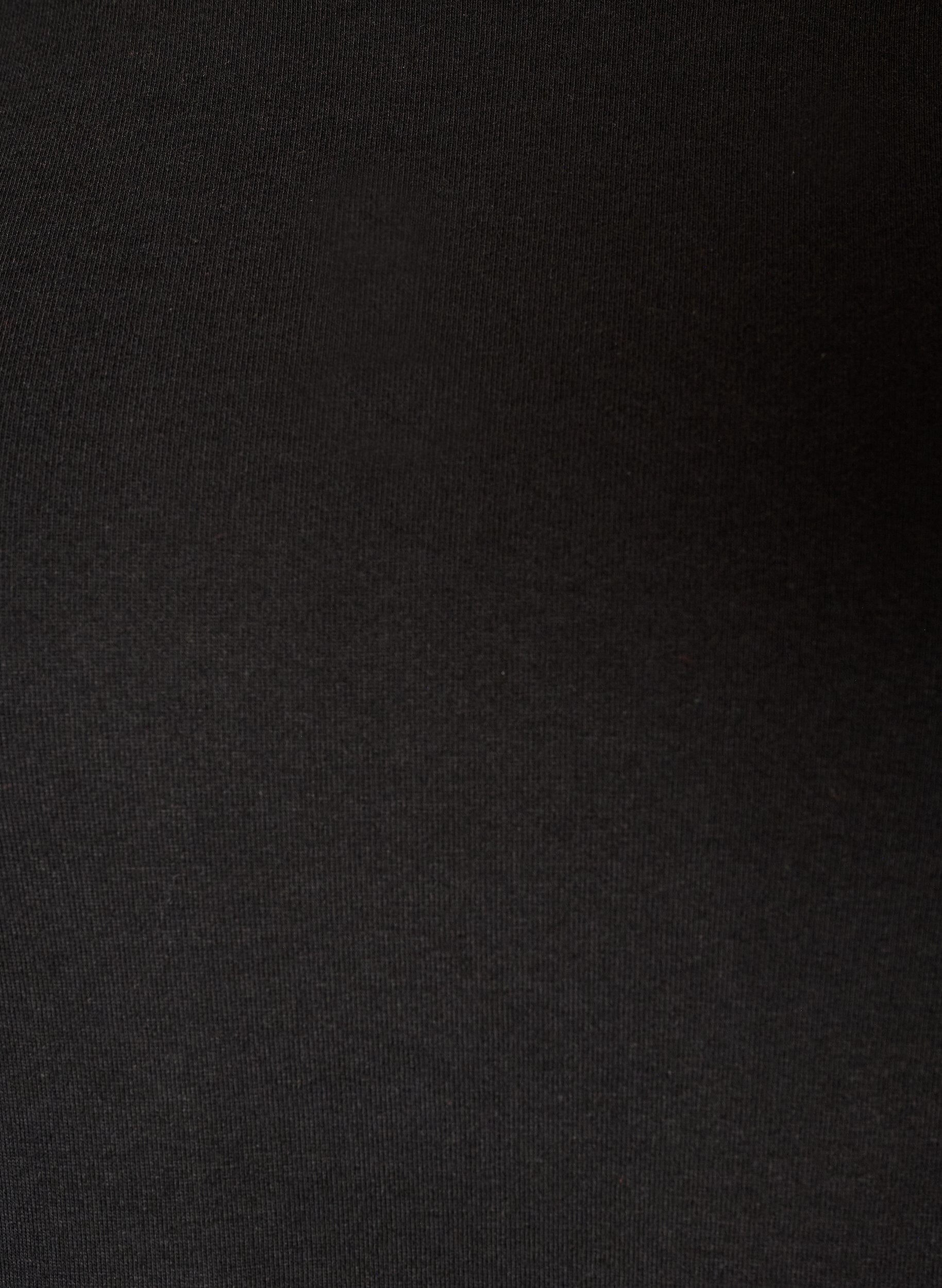 ZizziBasicowy T-shirt z dlugim rekawem i okraglym dekoltem, Czarne, Packshot image number 2