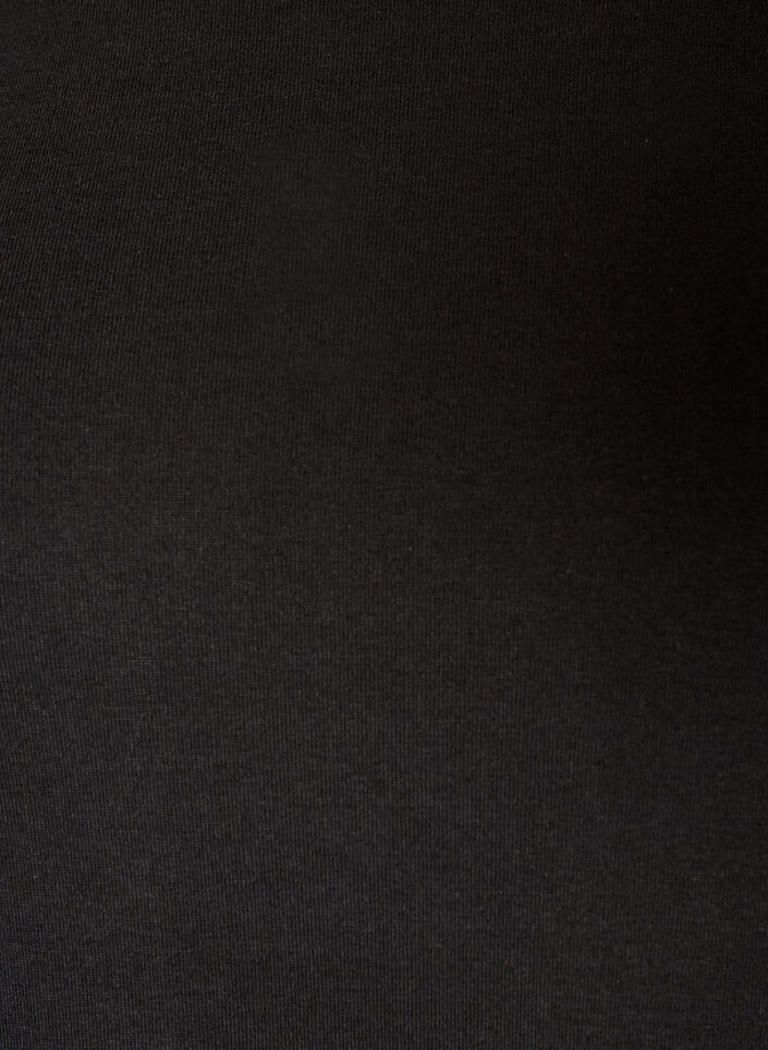 Basicowy T-shirt z dlugim rekawem i okraglym dekoltem, Czarne, Packshot image number 2