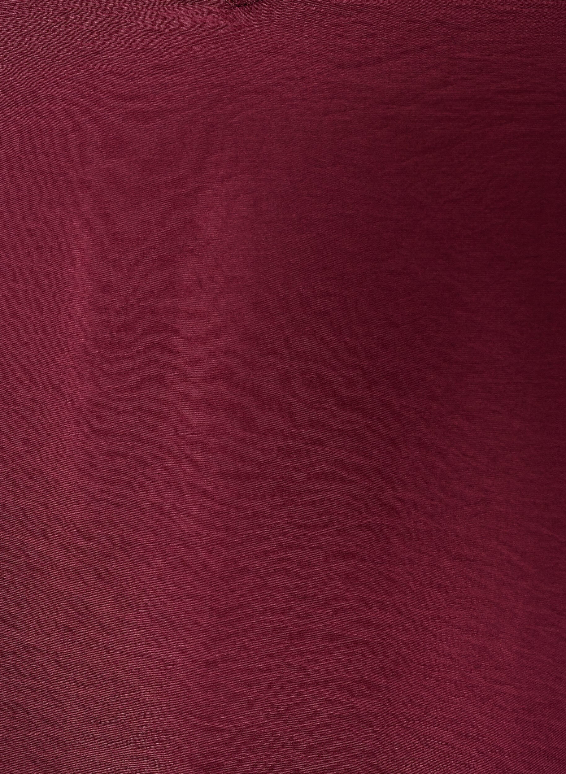 ZizziBluzka z efektem balonowym i detalami ze szyfonu, Czerwony, Packshot image number 2