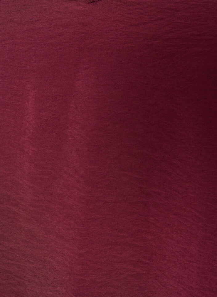 Bluzka z efektem balonowym i detalami ze szyfonu, Czerwony, Packshot image number 2