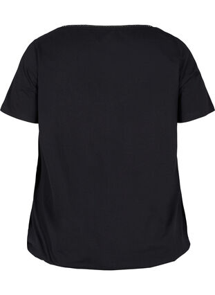 Bawelniana koszulka z krótkim rekawem, Black, Packshot image number 1