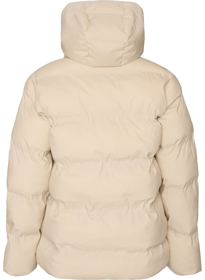 Kr&oacute;tka kurtka puchowa z odpinana kapturka, Biały, Packshot image number 1