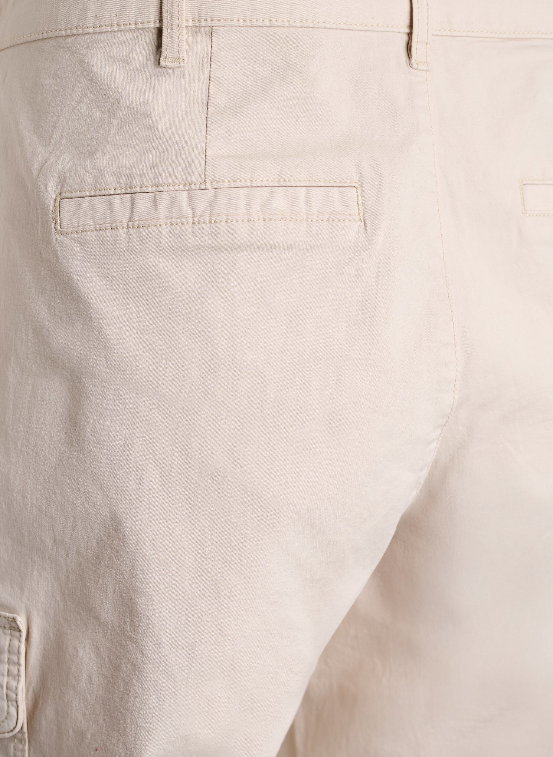 Zizzi Cargo spodnie 3/4&rsquo; z wysoka talia, Beżowy, Packshot image number 3