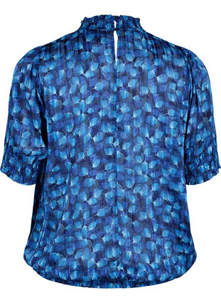Bluzka z krótkim rekawem i nadrukiem, Navy Blazer Leaf AOP, Packshot image number 1