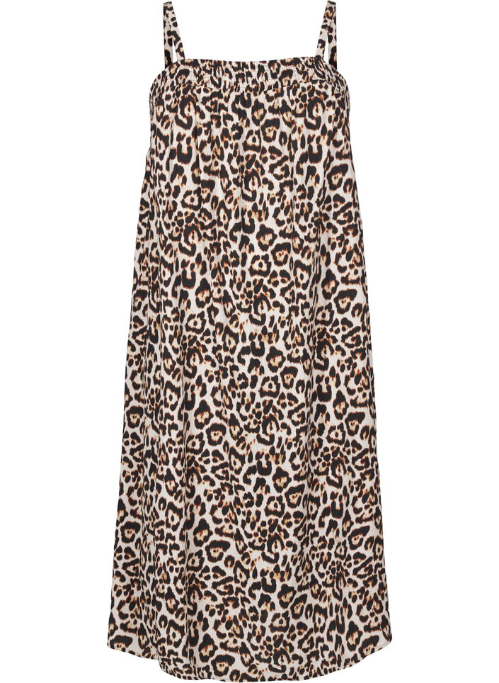 Sukienka midi z wiskozy, Beżowy, Packshot image number 0