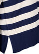 Sweter z wiskozy w paski z rekawem 3/4, Navy Blazer/Birch, Packshot image number 3