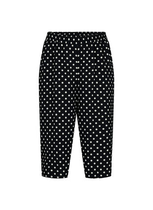 Spodnie culotte z nadrukiem, Black w. Dots, Packshot image number 0