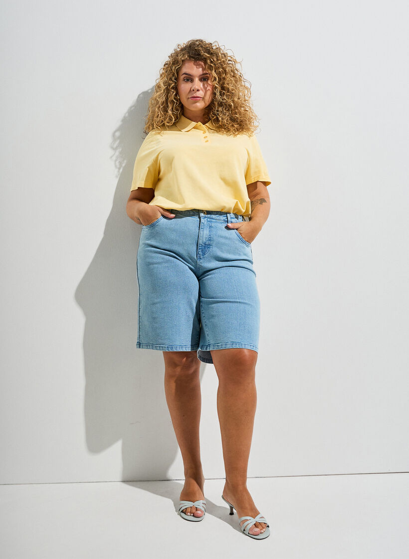 Koszulka polo z kr&oacute;tkim rekawem, Ż&oacute;łty, Image image number 0