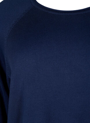 Bluzka z dzianiny wiskozowej z rekawem 3/4, Navy Blazer, Packshot image number 2