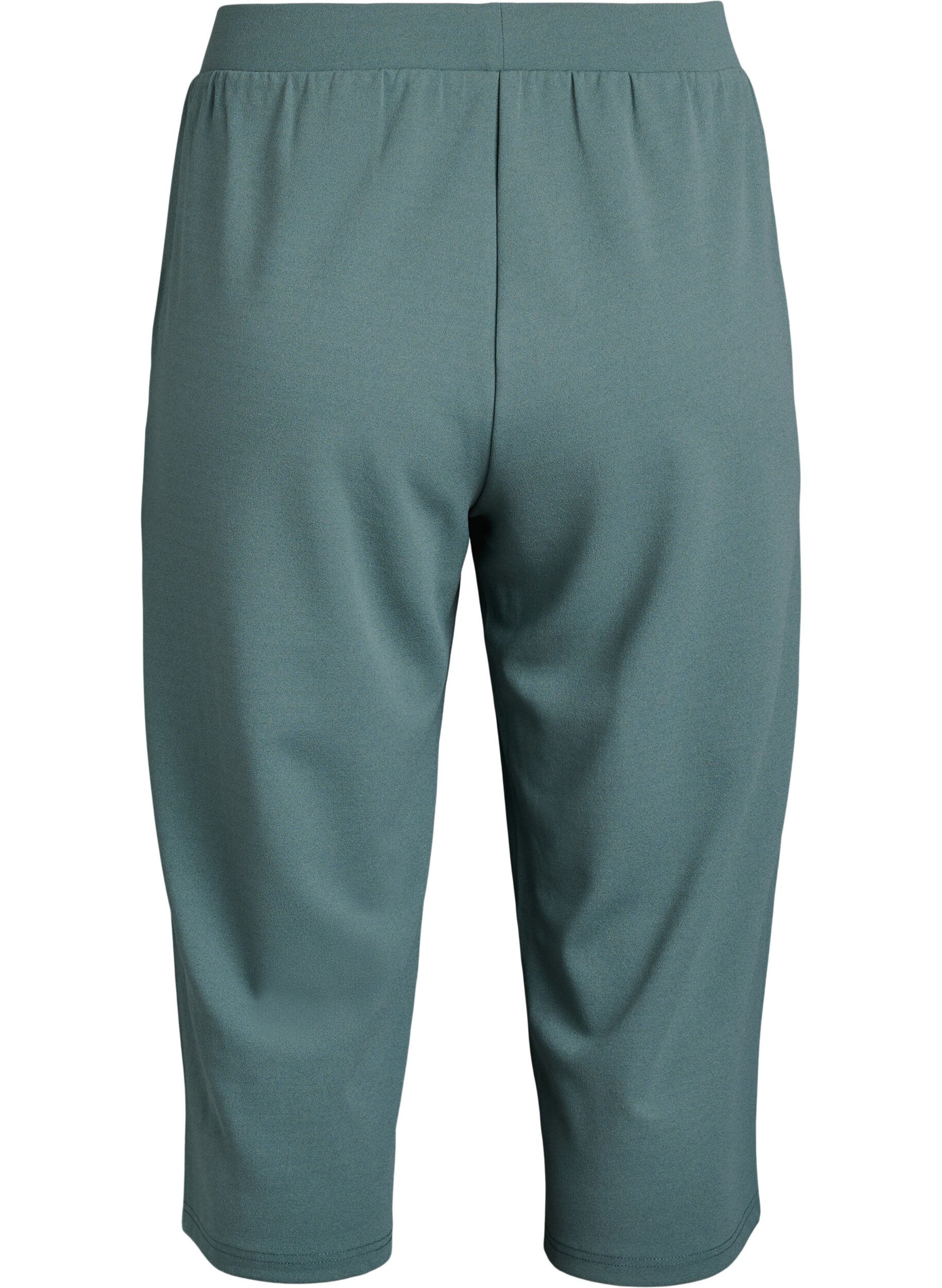 Zizzi Spodnie 3/4 o luznym kroju z wysokim stanem, Zielony, Packshot image number 1