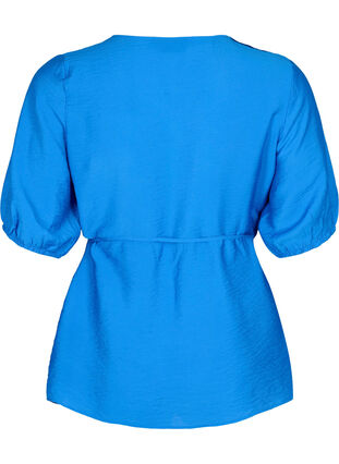 Kopertowa bluzka z wiskozy z rekawami 1/2, Olympian Blue, Packshot image number 1