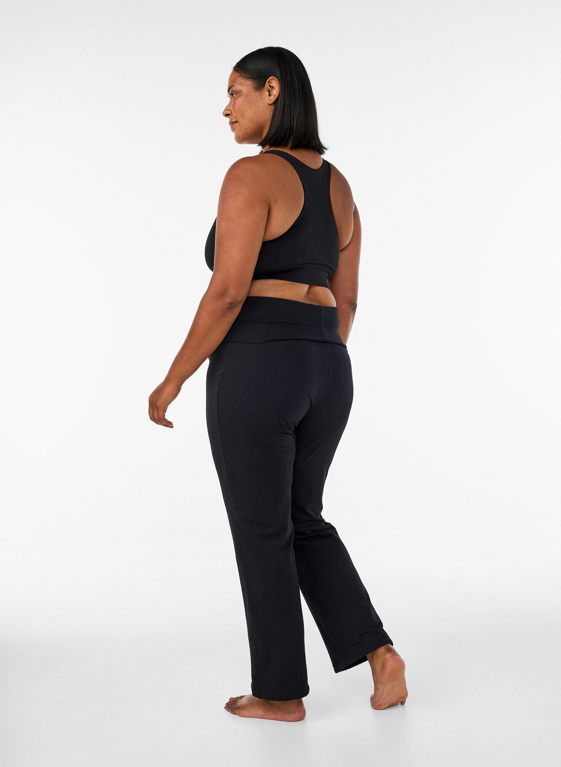 ZizziSpodnie sportowe z bawelny, Czarne, Model image number 2
