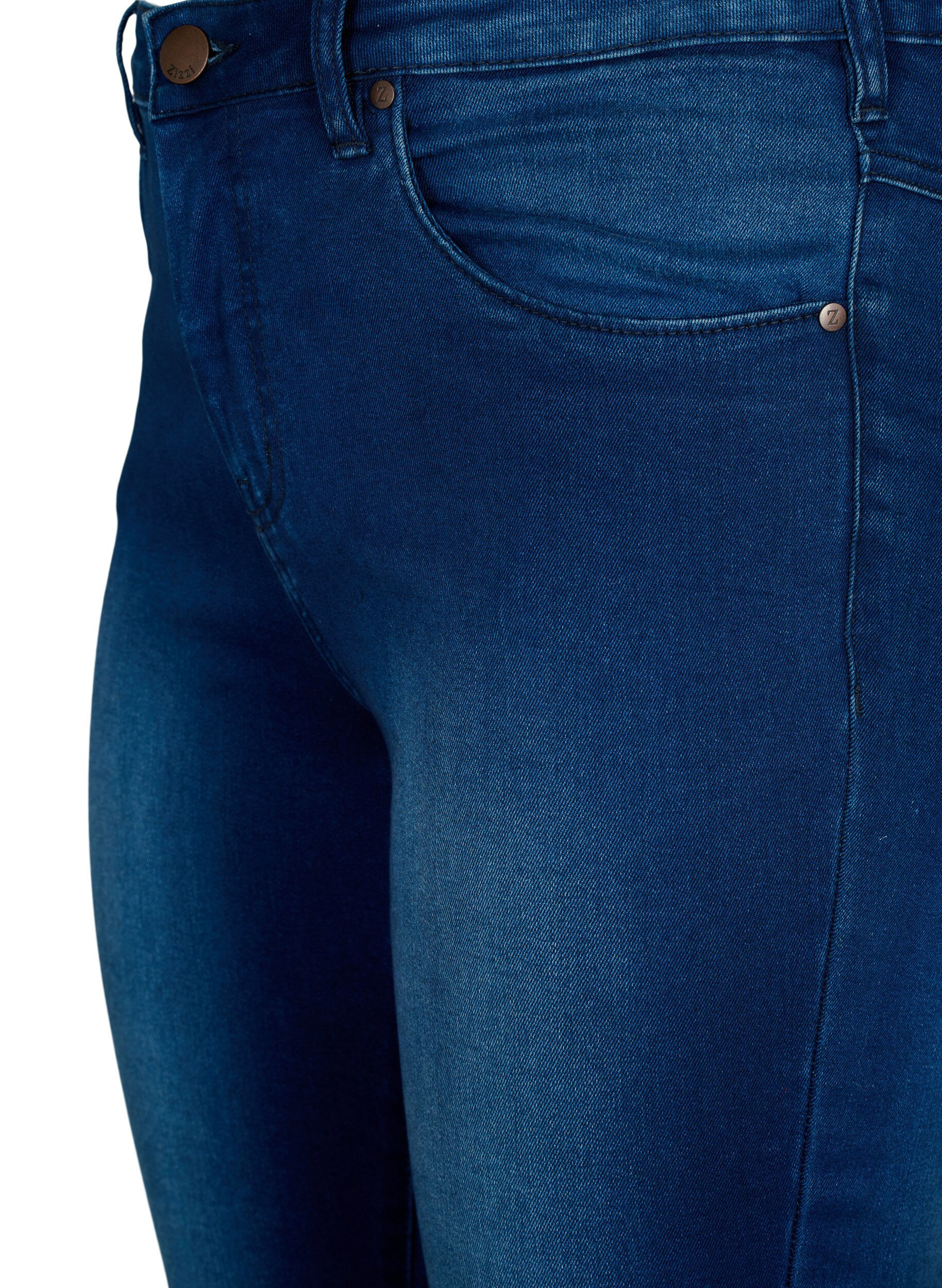 ZizziSuper waskie jeansy Amy z wysokim stanem, Blue Denim, Packshot image number 2