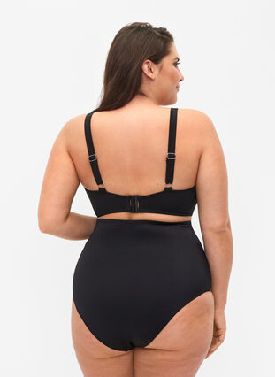 Figi bikini z bardzo wysokim stanem, Black, Model image number 1