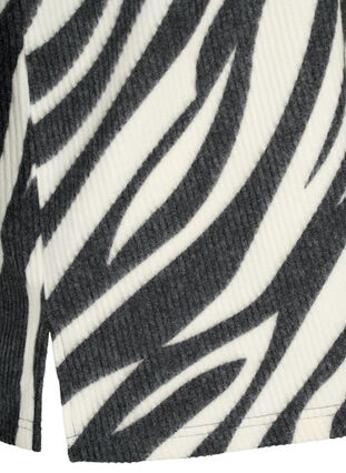 Bluzka z rekawem 3/4 i motywem zebry, White Zebra, Packshot image number 3