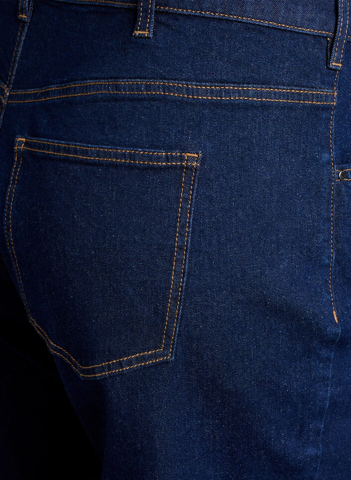 Przyciete jeansy Vera o prostym kroju, Niebieskie, Packshot image number 3