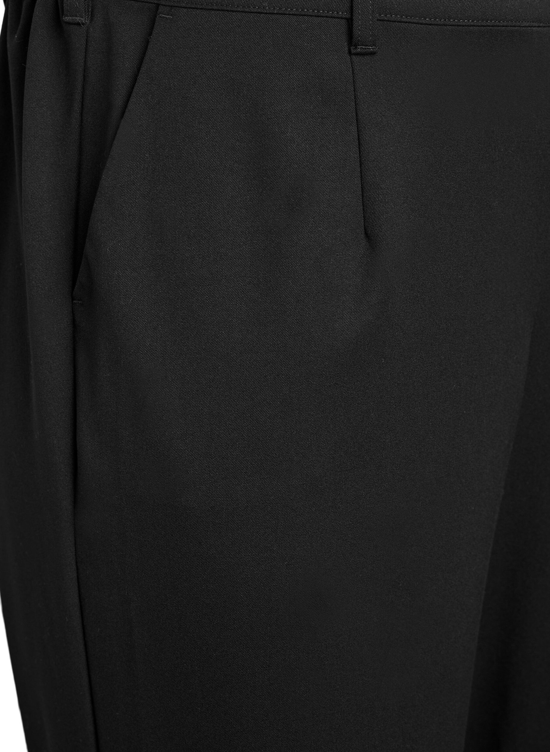 Zizzi Spodnie z wysoka talia i elastycznym pasem z tylu, Czarne, Packshot image number 2