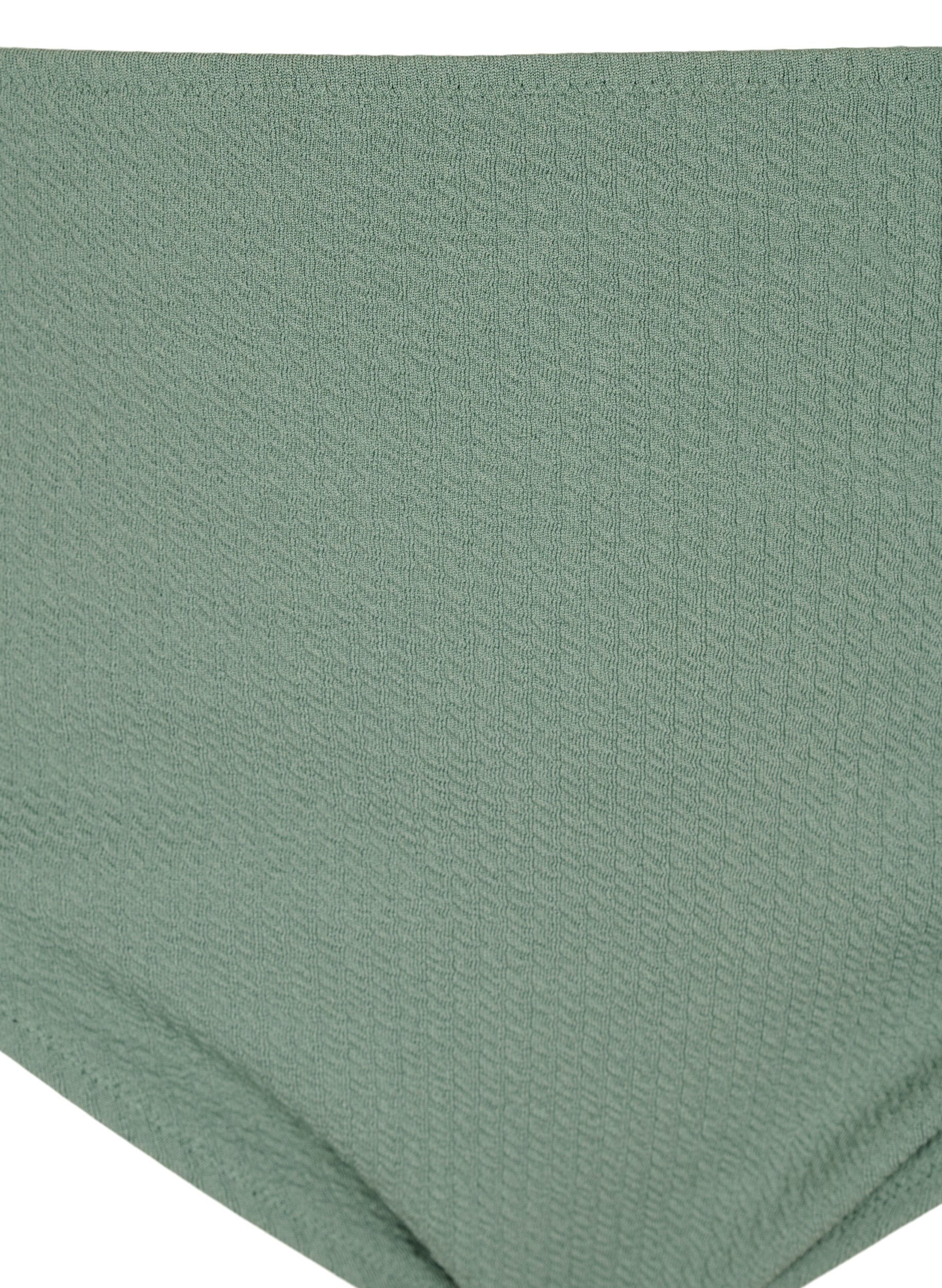 Zizzi Figi damskie od bikini z krepa, Zielony, Packshot image number 2