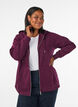Bluza z kapturem, zamkiem blyskawicznym i kieszeniami, Fioletowy, Model image number 0