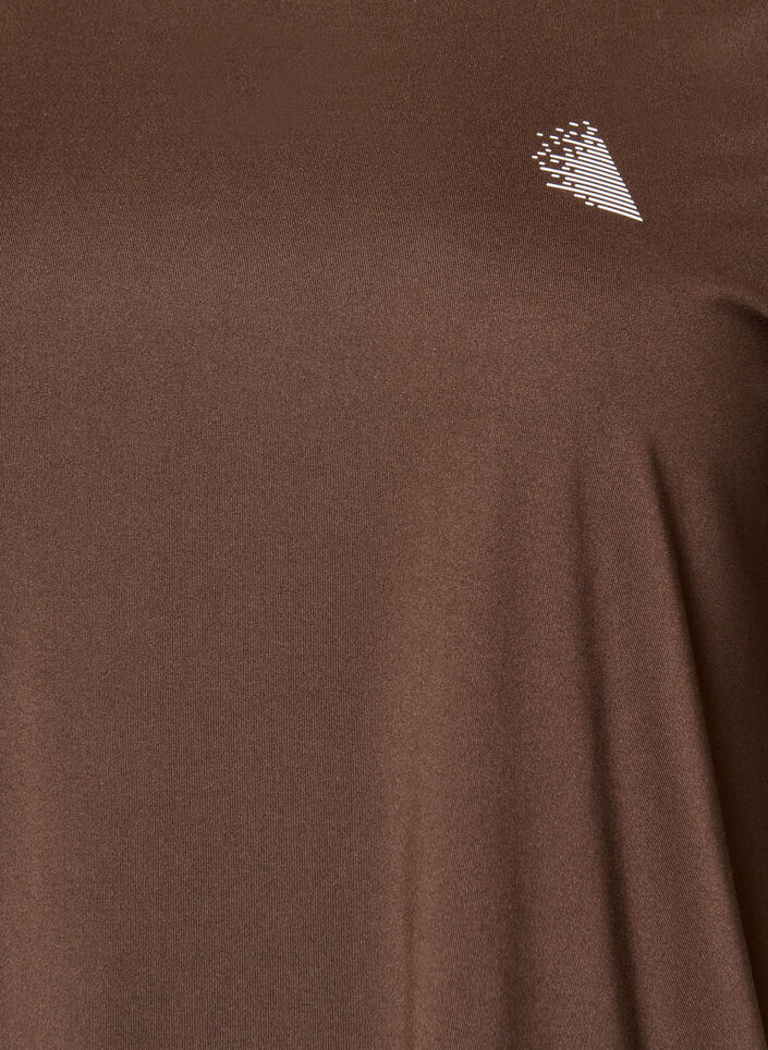 Sportowy top z rekawami 3/4, Brązowy, Packshot image number 2