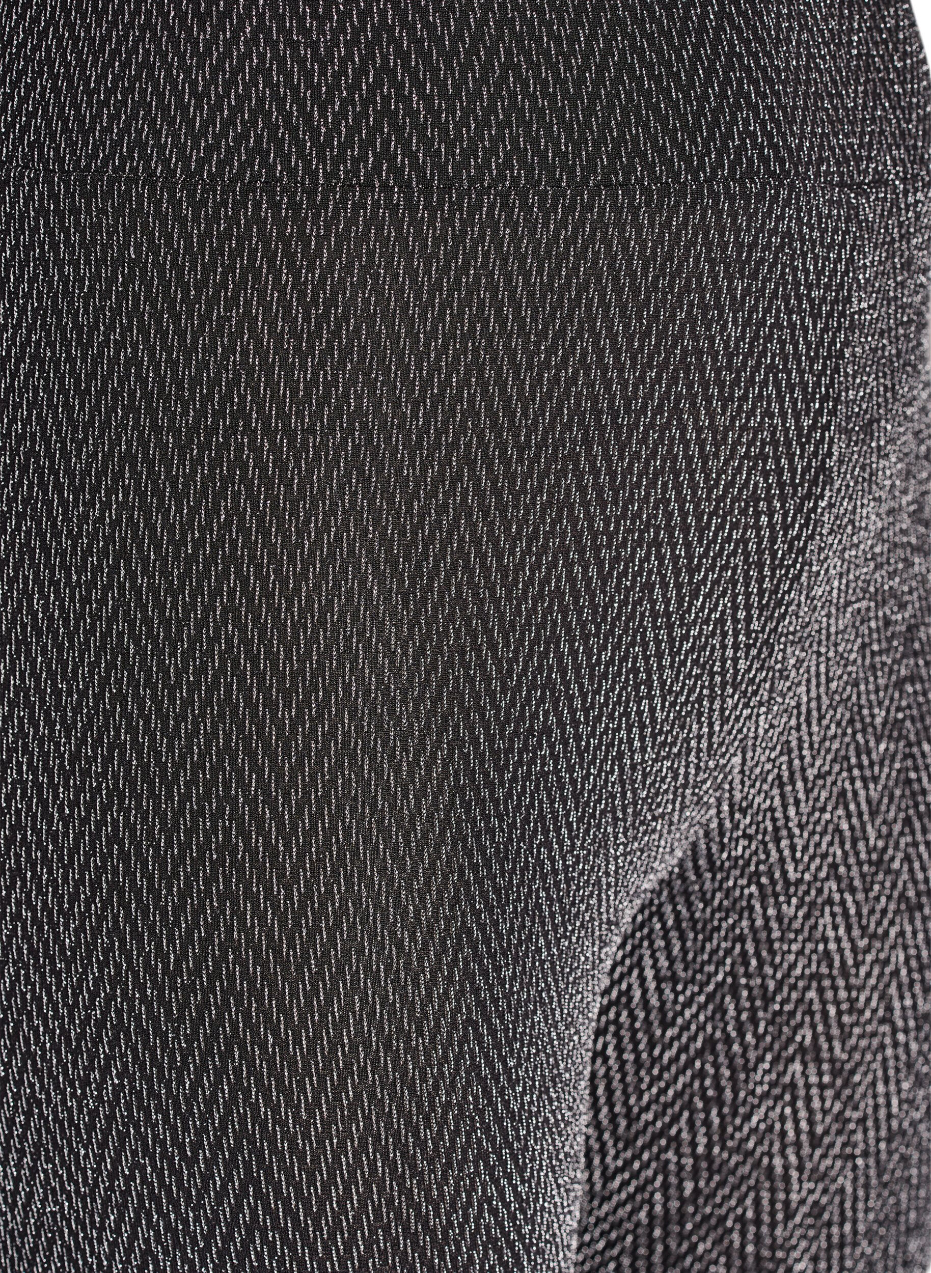 Zizzi Legginsy w blyszczacy geometryczny wz&oacute;r, Czarne, Packshot image number 2