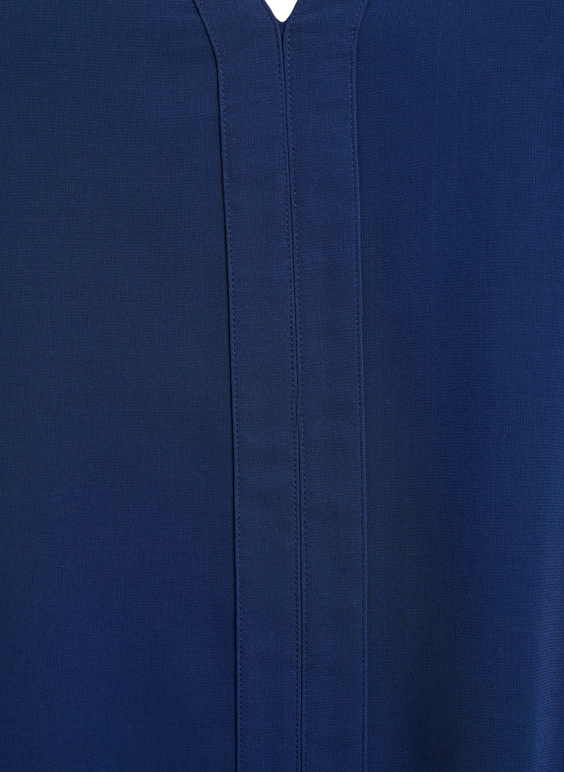 Zizzi Bluzka z przezroczystymi rekawami i marszczeniem, Niebieskie, Packshot image number 2