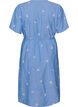 Bawelniana sukienka koszulowa w haftowane kwiaty, Niebieskie, Packshot image number 1