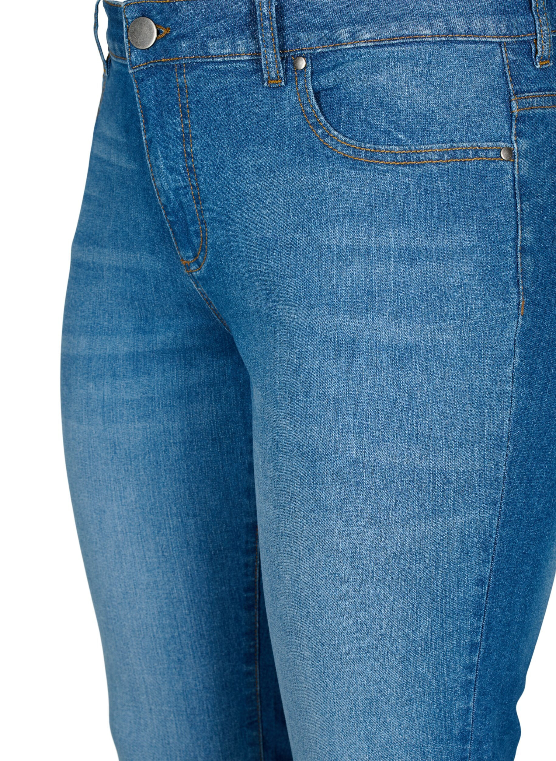 Zizzi Jeansy Emily z regularnym stanem i dopasowanym krojem, Blue denim, Packshot image number 2
