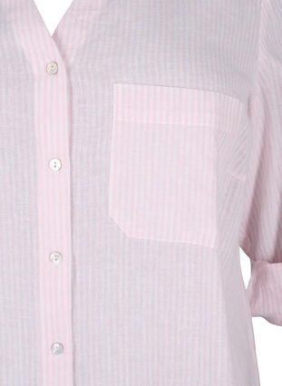 Bluzka koszulowa z zapieciem na guziki, Rosebloom White, Packshot image number 3