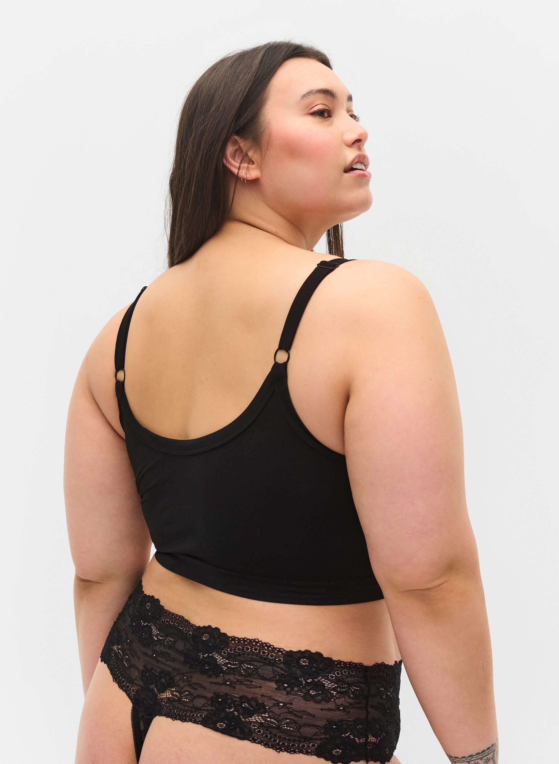 Zizzi 	 2-pack stringi, Czarne, Model image number 1