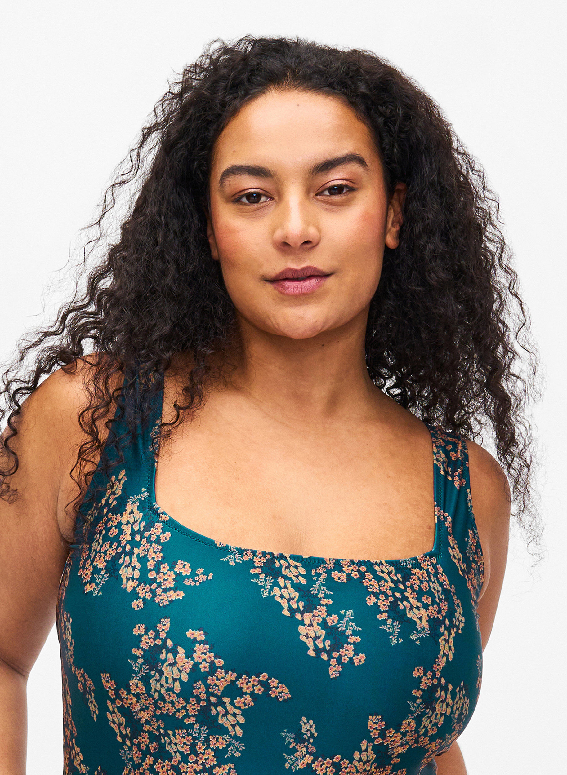 Zizzi Str&oacute;j kapielowy z kwiatowym nadrukiem, Zebra Flower, Model image number 2