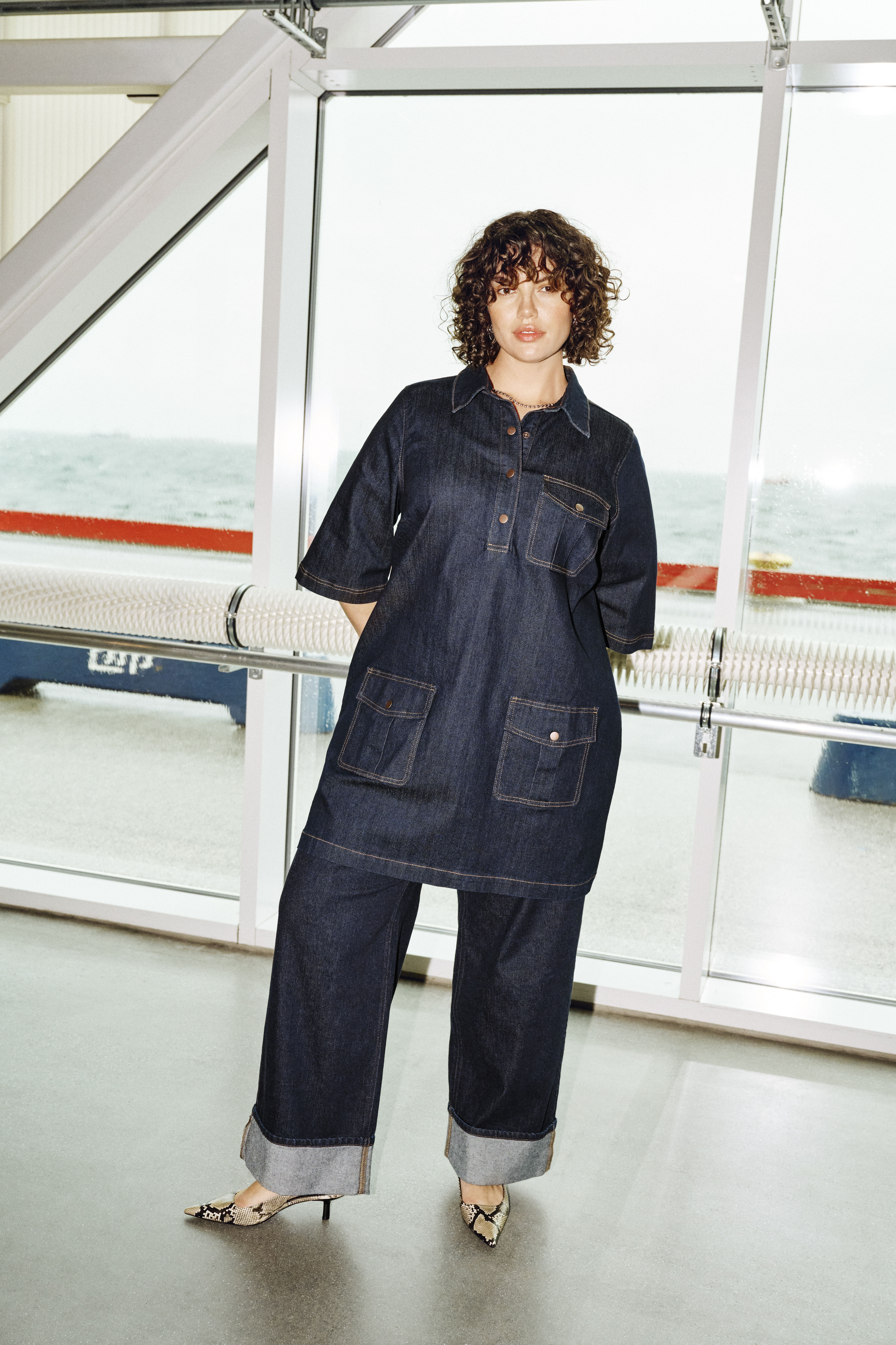 Zizzi Styl denimowy z detalami, , Model