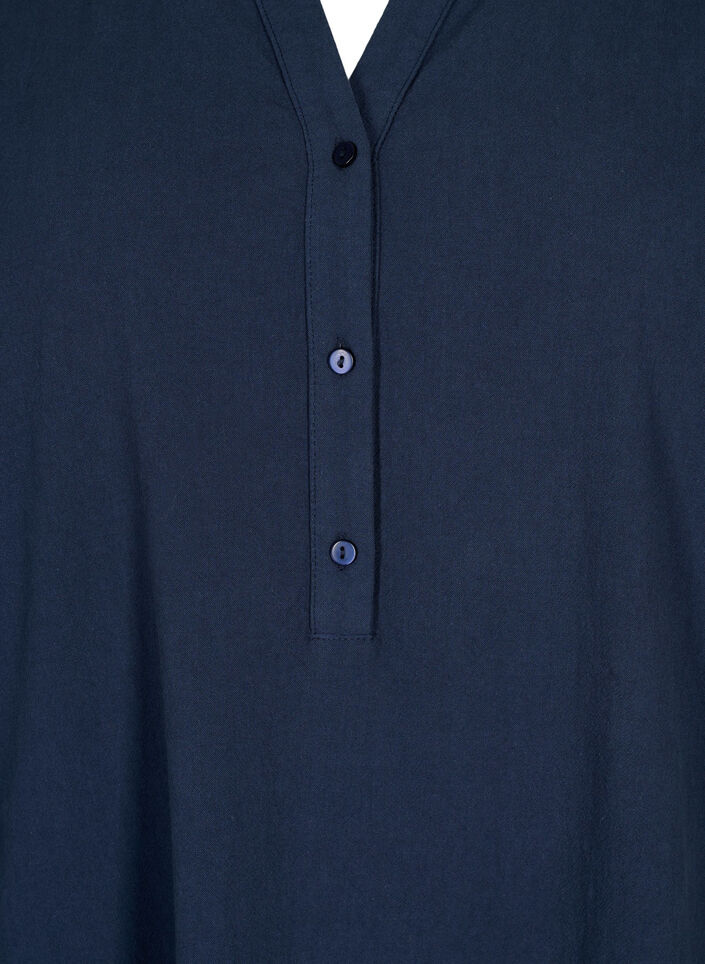 Flash - Bawelniana sukienka midi z krótkim rekawem, Navy Blazer, Packshot image number 2