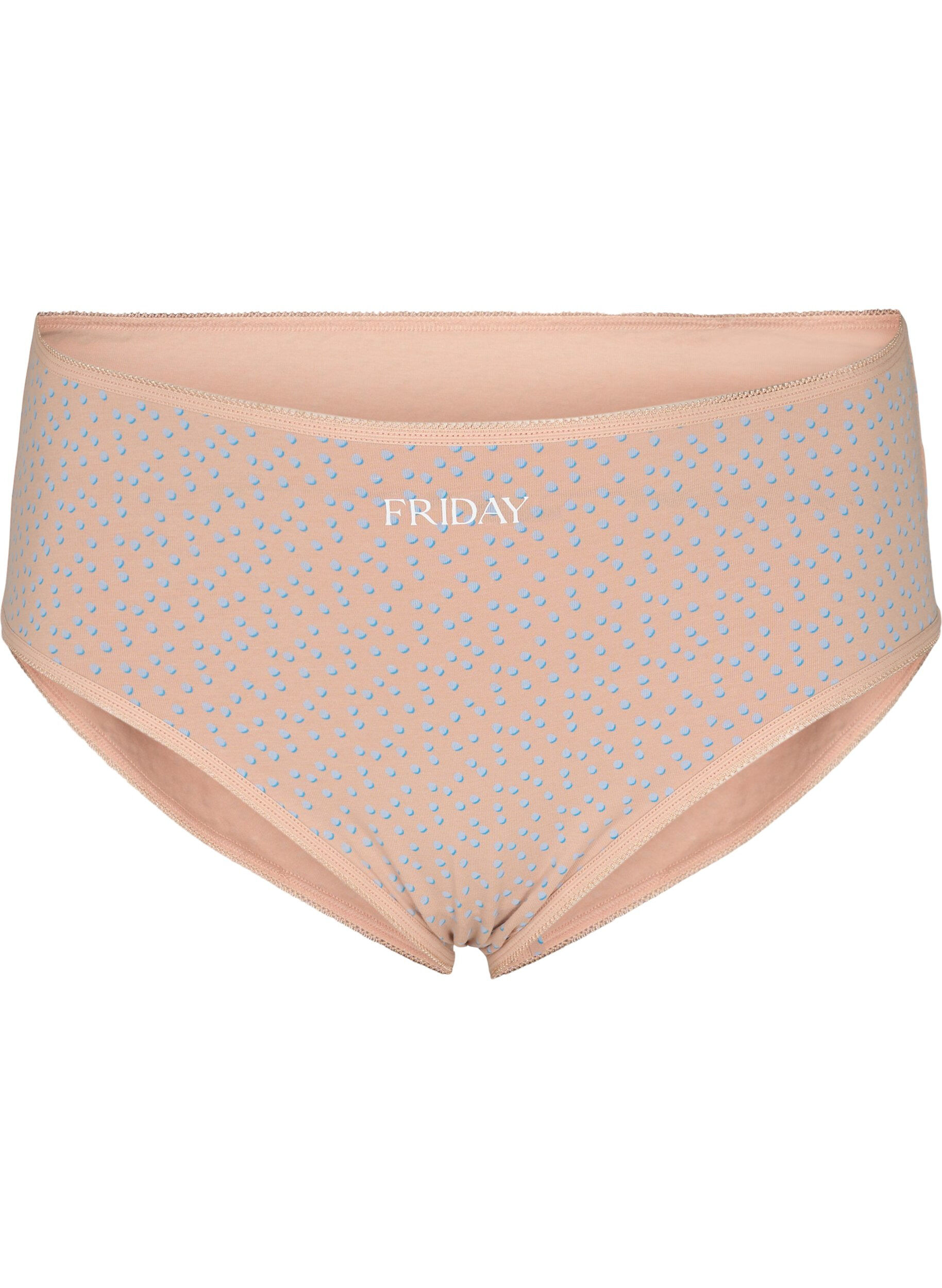 Zizzi 7-pack figi damskie z normalnym stanem, Blue Multi Pack , Packshot image number 3