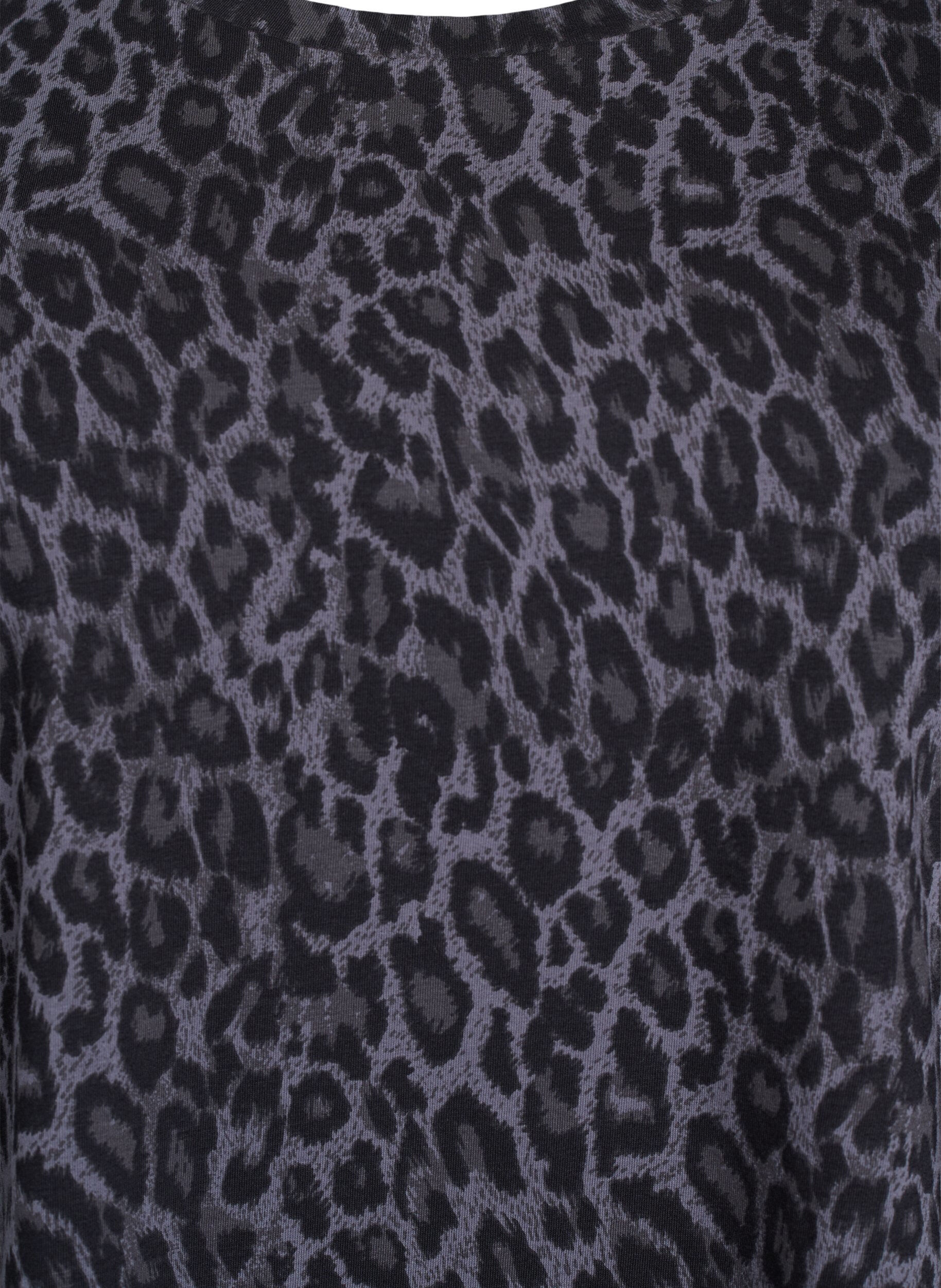 Zizzi Koszulka z okraglym dekoltem i nadrukiem na calej powierzchni, Szary, Packshot image number 2