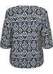 Bluzka z wiskozy w krate z 3/4-sleeves, Niebieskie, Packshot image number 1